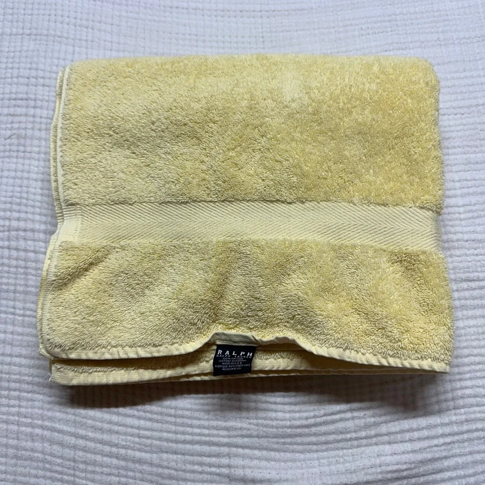 Vintage yellow Ralph Lauren Home Collection Bath Towel 48